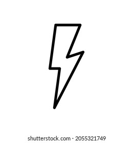 lightning Icon vector. Simple flat symbol. Perfect Black pictogram illustration on white background. perfect icon
