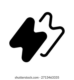 Ilustración de diseño de símbolo de Vector de icono de relámpago