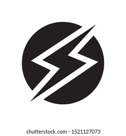 lightning icon vector symbol template
