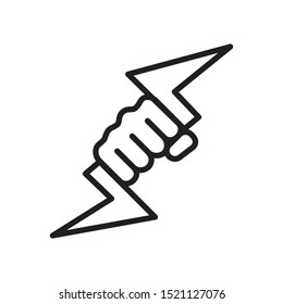 lightning icon vector symbol template