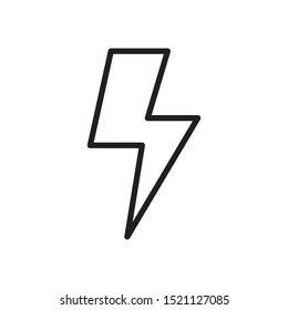 lightning icon vector symbol template