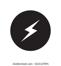 lightning icon vector symbol template
