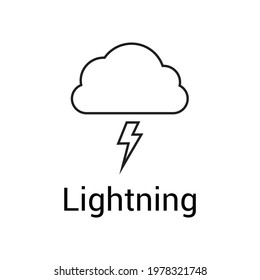 lightning icon vector weather symbol