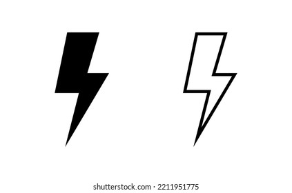 Lightning icon vector for web and mobile app. electric sign and symbol. power icon. energy sign