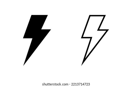 Lightning icon vector for web and mobile app. electric sign and symbol. power icon. energy sign