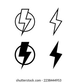 Lightning icon vector for web and mobile app. electric sign and symbol. power icon. energy sign