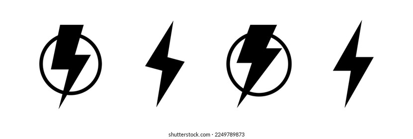 Lightning icon vector for web and mobile app. electric sign and symbol. power icon. energy sign