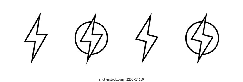 Lightning icon vector for web and mobile app. electric sign and symbol. power icon. energy sign