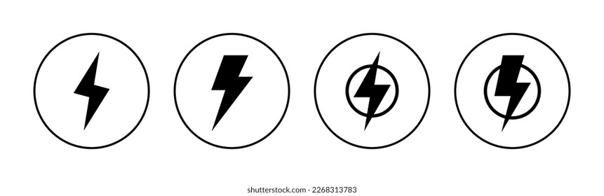 Lightning icon vector for web and mobile app. electric sign and symbol. power icon. energy sign