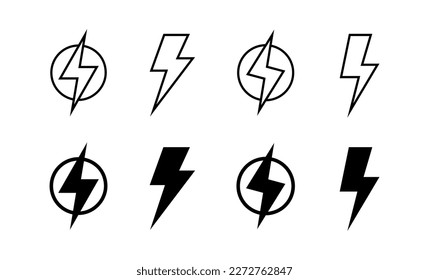 Lightning icon vector for web and mobile app. electric sign and symbol. power icon. energy sign