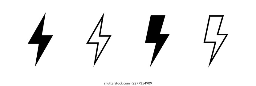 Lightning icon vector for web and mobile app. electric sign and symbol. power icon. energy sign
