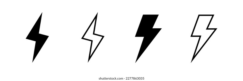 Lightning icon vector for web and mobile app. electric sign and symbol. power icon. energy sign