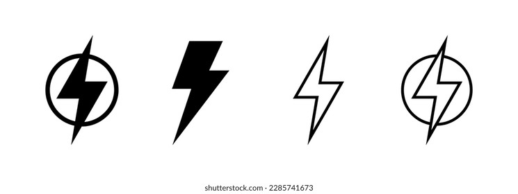 Lightning icon vector for web and mobile app. electric sign and symbol. power icon. energy sign