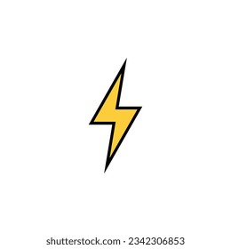 Lightning icon vector for web and mobile app. electric sign and symbol. power icon. energy sign