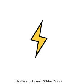 Lightning icon vector for web and mobile app. electric sign and symbol. power icon. energy sign