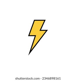 Lightning icon vector for web and mobile app. electric sign and symbol. power icon. energy sign