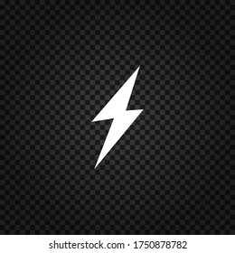 Lightning icon vector.Flash symbol.Thunder sign.Electric power vector