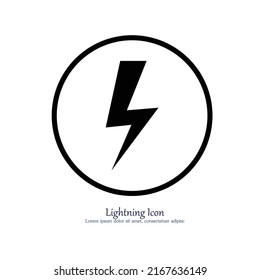 Icono de relámpago vector.thunderbolt icono. vector de icono eléctrico. icono de encendido. símbolo de energía.ilustración vectorial.eps10.