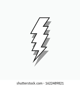 Lightning Icon. Weather Element Illustration As A Simple Vector Sign & Trendy Symbol for Design and Websites, Presentation or Apps Element.