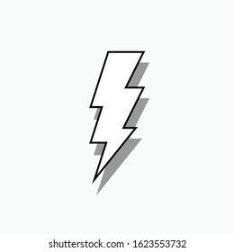 Lightning Icon. Weather Element Illustration As A Simple Vector Sign & Trendy Symbol for Design and Websites, Presentation or Apps Element.