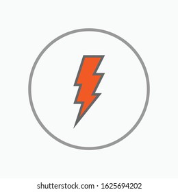 Lightning Icon. Weather Element Illustration As A Simple Vector Sign & Trendy Symbol for Design and Websites, Presentation or Apps Element.