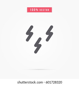 Lightning icon. weather sign