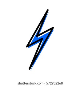 Lightning icon. Weather sign. Simple vector element for mobile app, widget or website.