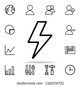 lightning icon. web icons universal set for web and mobile on white background