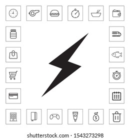 Lightning icon for web and mobile