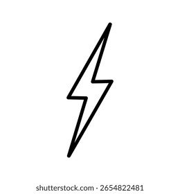  lightning icon white on background