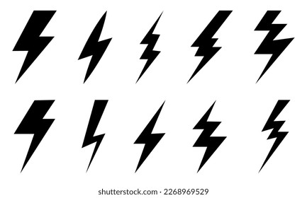 Lightning icons set. Design can use for web and mobile app. Vector illustration