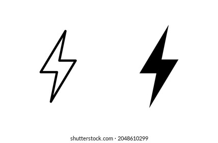 Lightning icons set. electric sign and symbol. power icon. energy sign