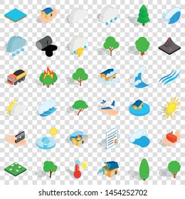 Lightning icons set. Isometric style of 36 lightning vector icons for web for any design