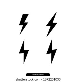 lightning icons vector collection, illustration logo template
