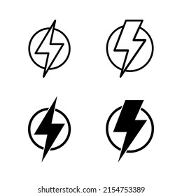 Lightning icons vector. electric sign and symbol. power icon. energy sign