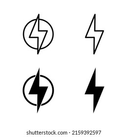 Lightning icons vector. electric sign and symbol. power icon. energy sign