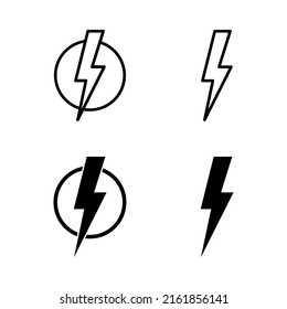 Lightning icons vector. electric sign and symbol. power icon. energy sign