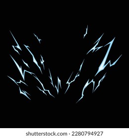 lightning impact energy effect cartoon 02 - Shutterstock ID 2280794927