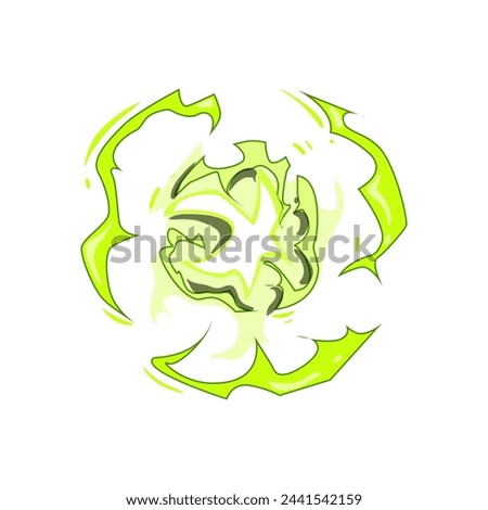 lightning impact vfx cartoon. power electric, blue fx, smoke sword lightning impact vfx sign. isolated symbol vector illustration