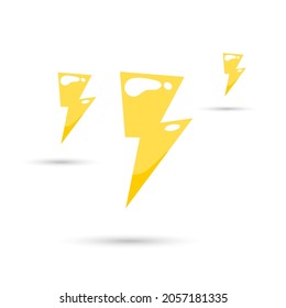 Lightning isolated object. Vector illustration.