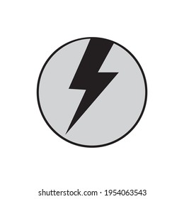 Lightning isolated vector icon. Electric bolt flash icon. Power energy symbol. Thunder icon. Circle concept
