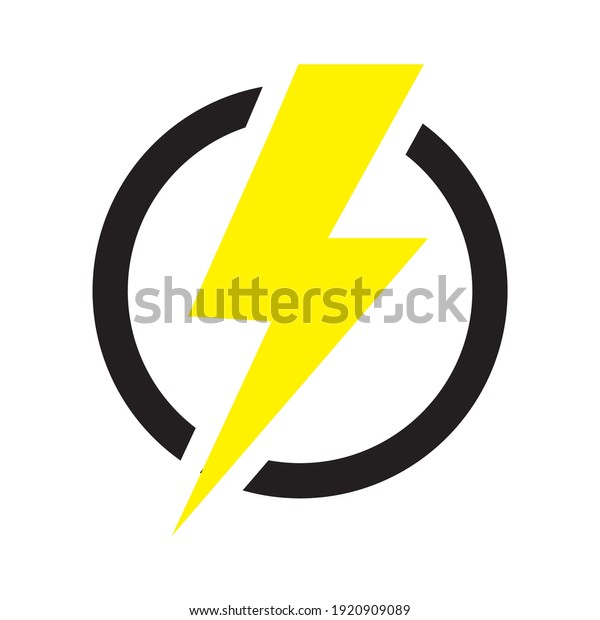 Lightning Isolated Vector Icon Electric Bolt Stock Vector (Royalty Free ...