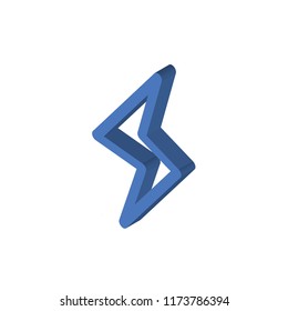 Lightning isometric left top view 3D icon