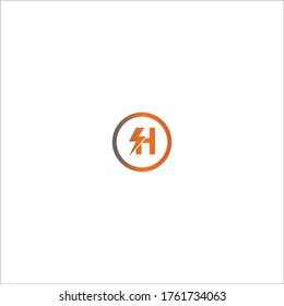 Letra Lightning O logotipo gradiente de diseño de color
