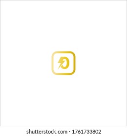 Lightning Letter O logotype gradient color design concept illustration