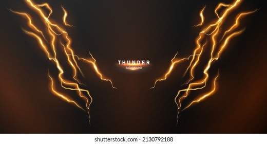 lightning light effect background realistic flash with lightning electric explosion vector illustration