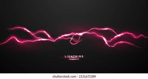 lightning light effect background realistic flash with lightning electric explosion vector illustration