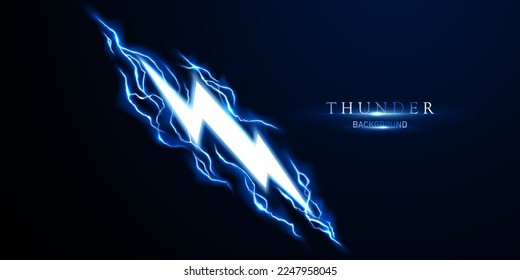 lightning light effect background realistic flash with lightning electric explosion vector illustration