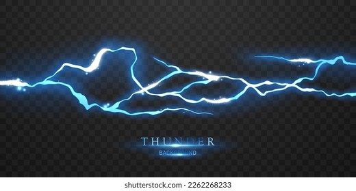 lightning light effect background realistic flash with lightning electric explosion vector illustration