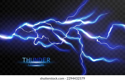 lightning light effect background realistic flash with lightning electric explosion vector illustration